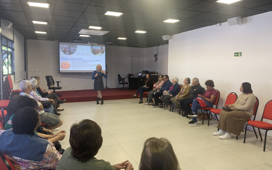 CEDIVIDA promove palestra sobre prevenção de picos de glicemia e riscos relacionados ao diabetes 